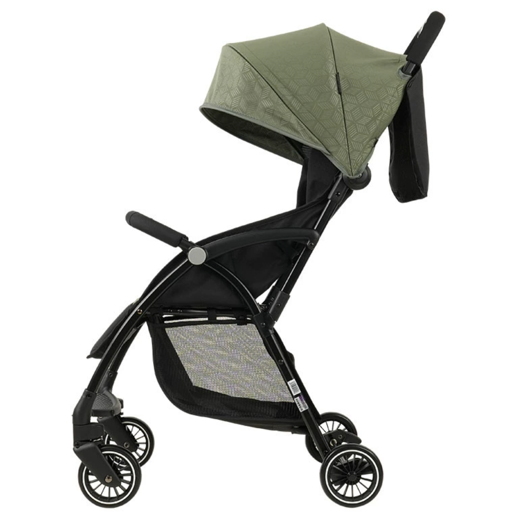 Poussette moderne, légère et pliable avec amortie, et grand confort