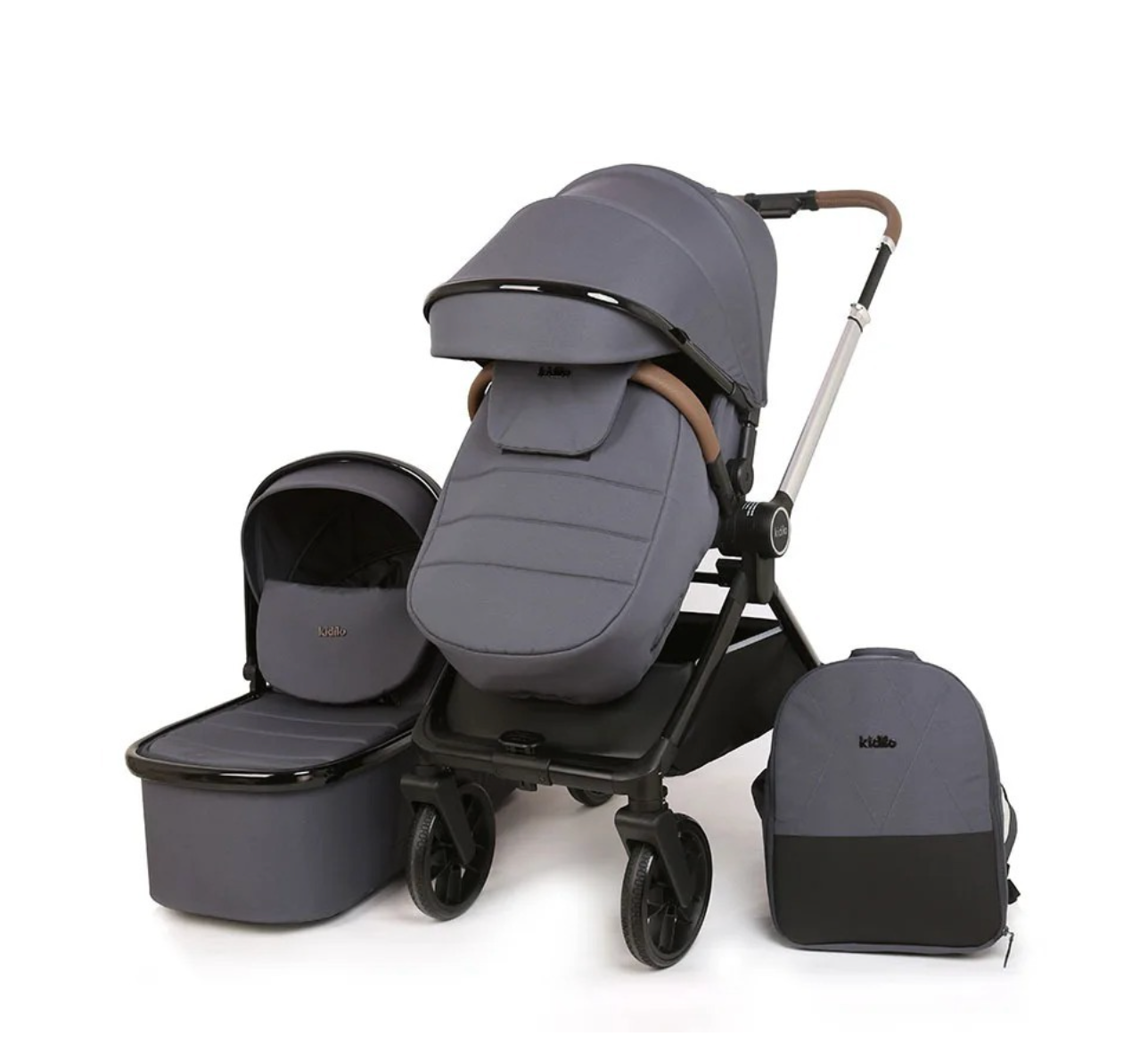 Poussette 3 en 1 Premium grand confort avec design moderne