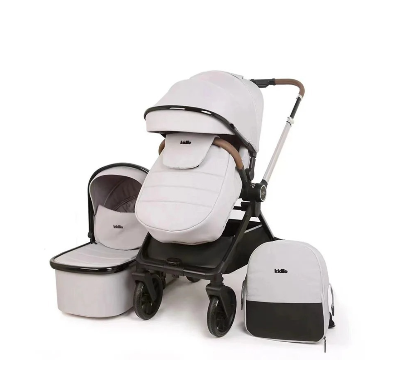 Poussette 3 en 1 Premium grand confort avec design moderne