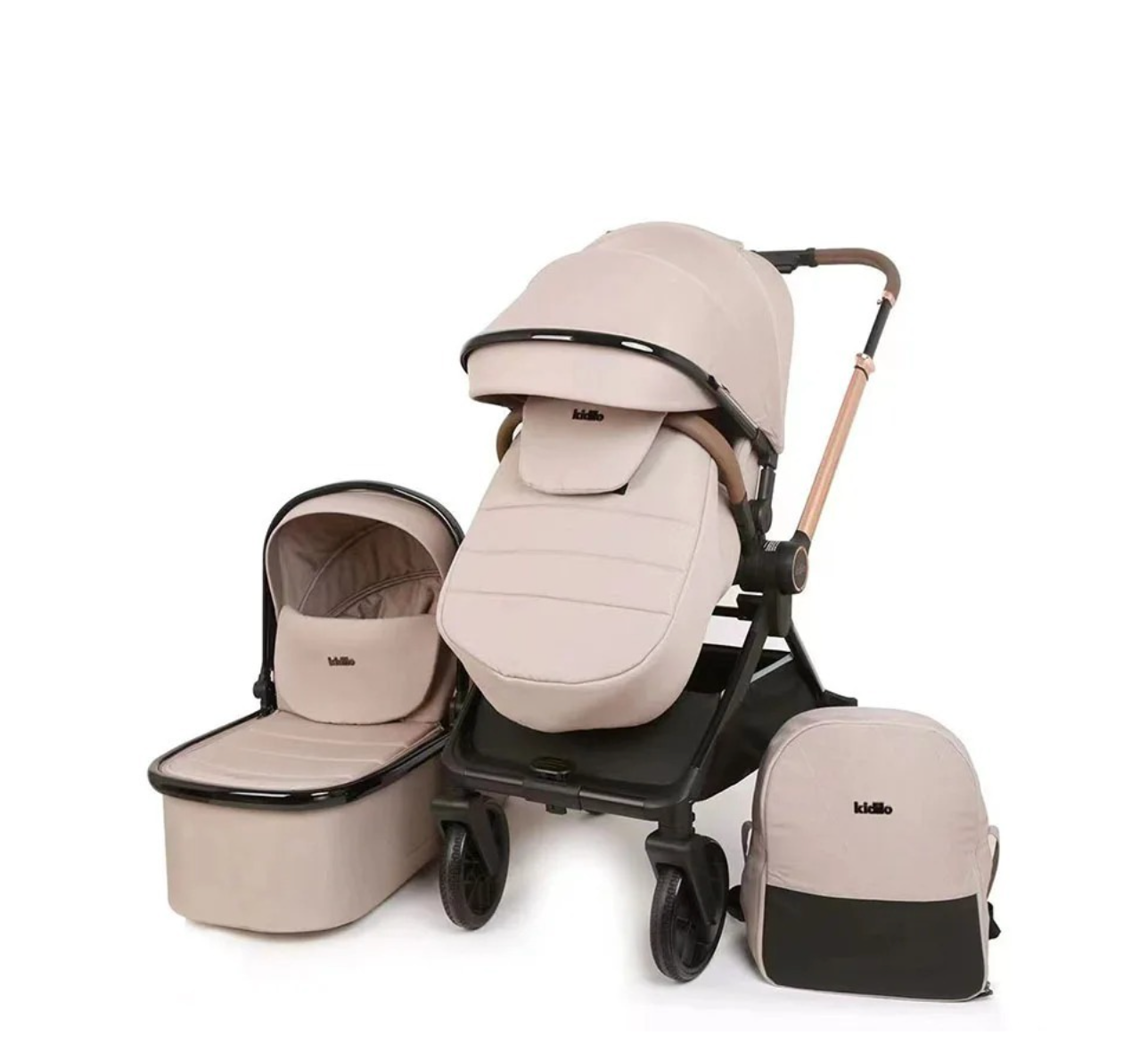 Poussette 3 en 1 Premium grand confort avec design moderne