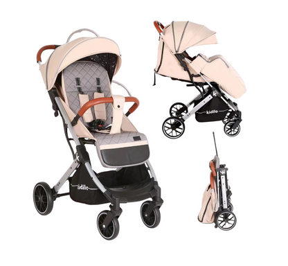 Poussette design, légère et pliable avec couvre-pieds
