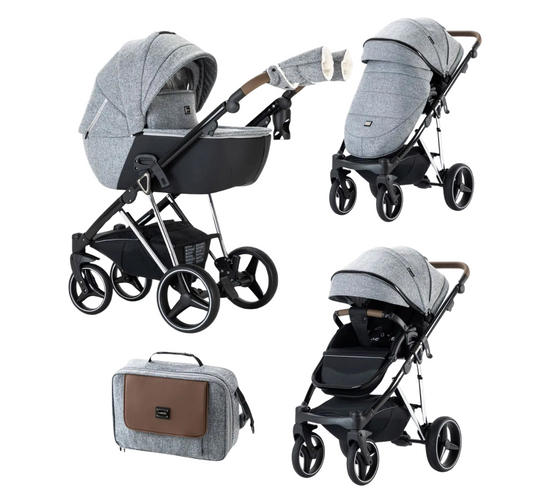 Poussette 3 en 1 tout équipé - pliable, légère avec design pratique et moderne