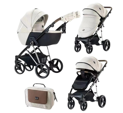Poussette 3 en 1 tout équipé - pliable, légère avec design pratique et moderne