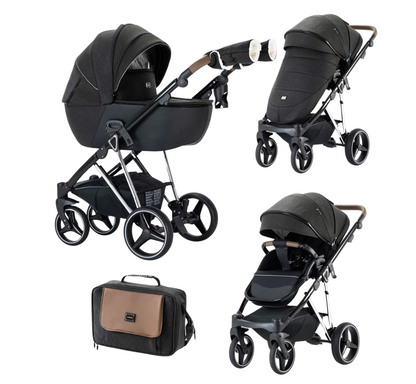 Poussette 3 en 1 tout équipé - pliable, légère avec design pratique et moderne