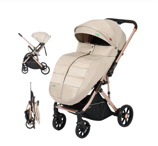 Poussette design haut paysage avec couvre-pieds, pliable et légère
