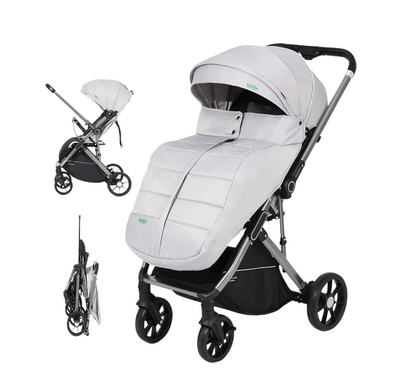 Poussette design haut paysage avec couvre-pieds, pliable et légère