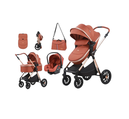 Poussette 3 en 1 haut de gamme, pliable, maniable, et grand confort