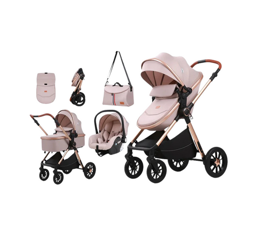 Poussette 3 en 1 haut de gamme, pliable, maniable, et grand confort