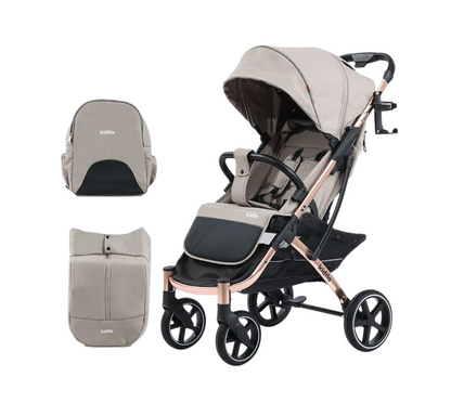 Poussette 3 en 1 légère, pliable, avec couvre-pieds et sac de rangement