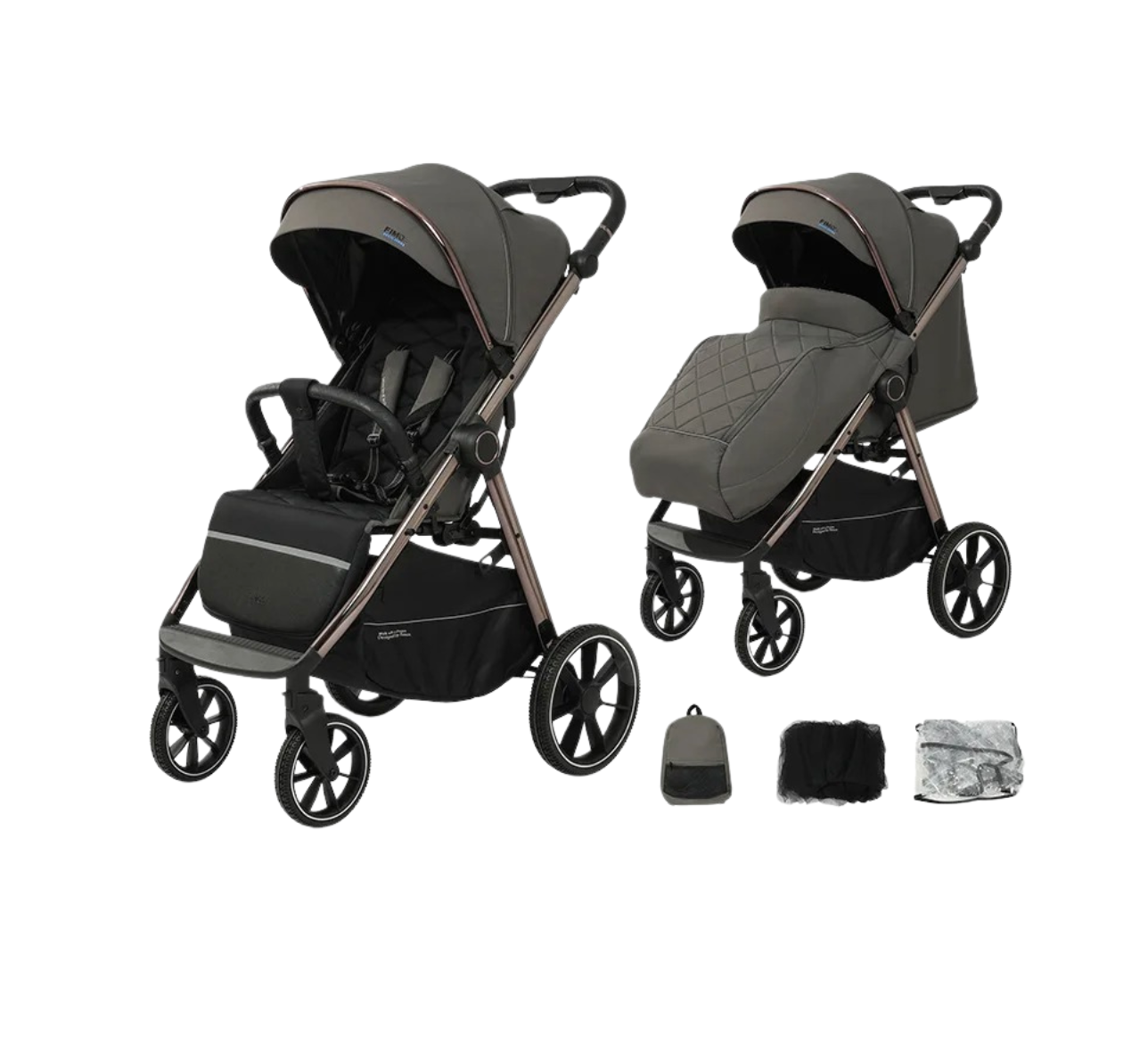 Poussette ultra légère et pliable avec cache-pieds