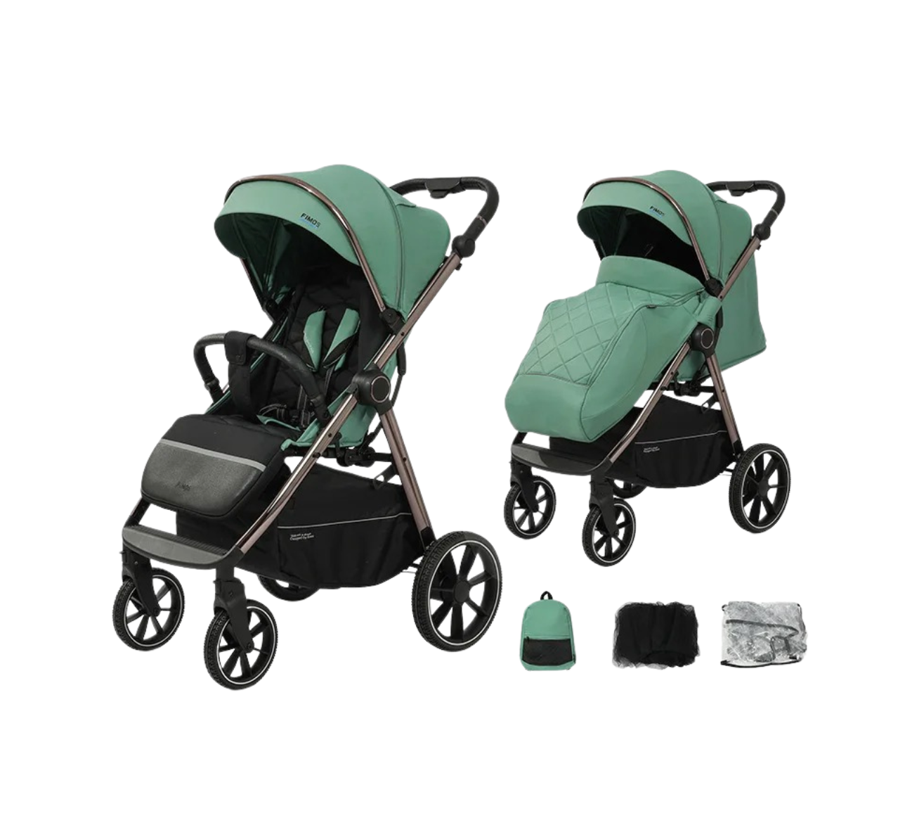 Poussette ultra légère et pliable avec cache-pieds
