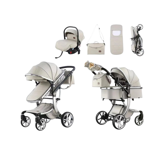 Poussette 3 en 1 Multifonction – sécurité, mobilité et élégance