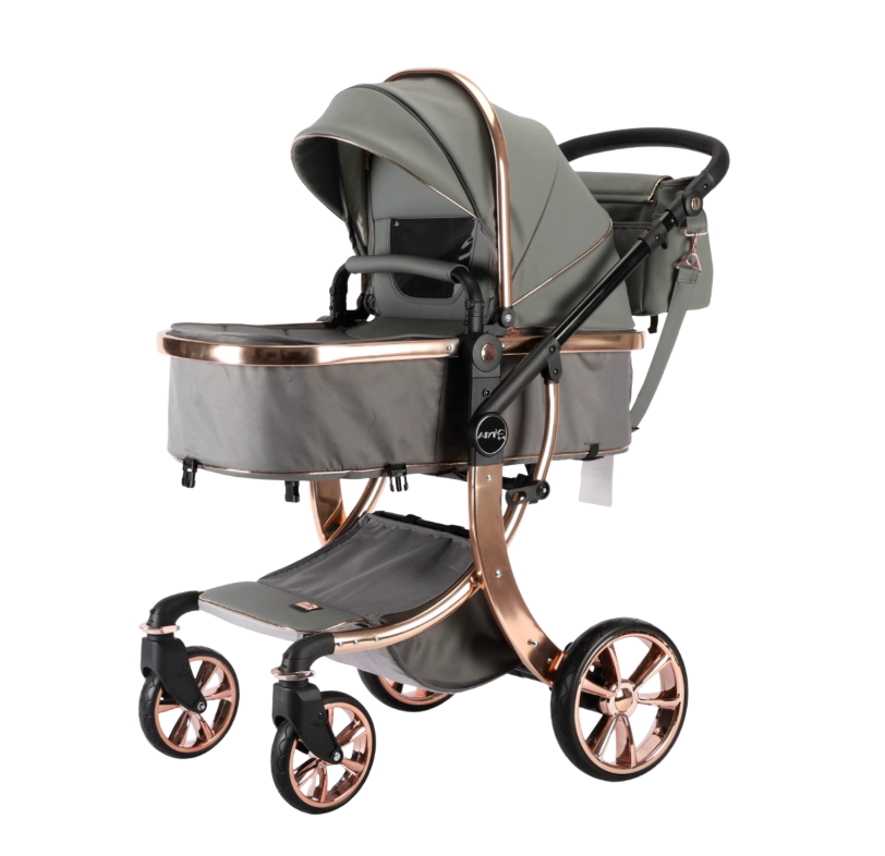 Poussette 3 en 1 moderne tout confort, sécurité et design