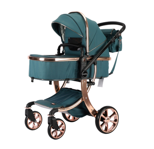 Poussette 3 en 1 moderne tout confort, sécurité et design