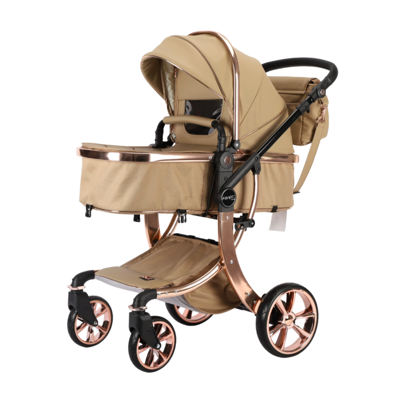 Poussette 3 en 1 moderne tout confort, sécurité et design