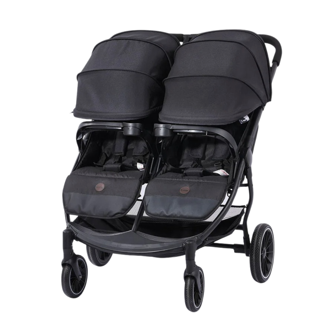 Poussette double premium au design moderne et pliage facile