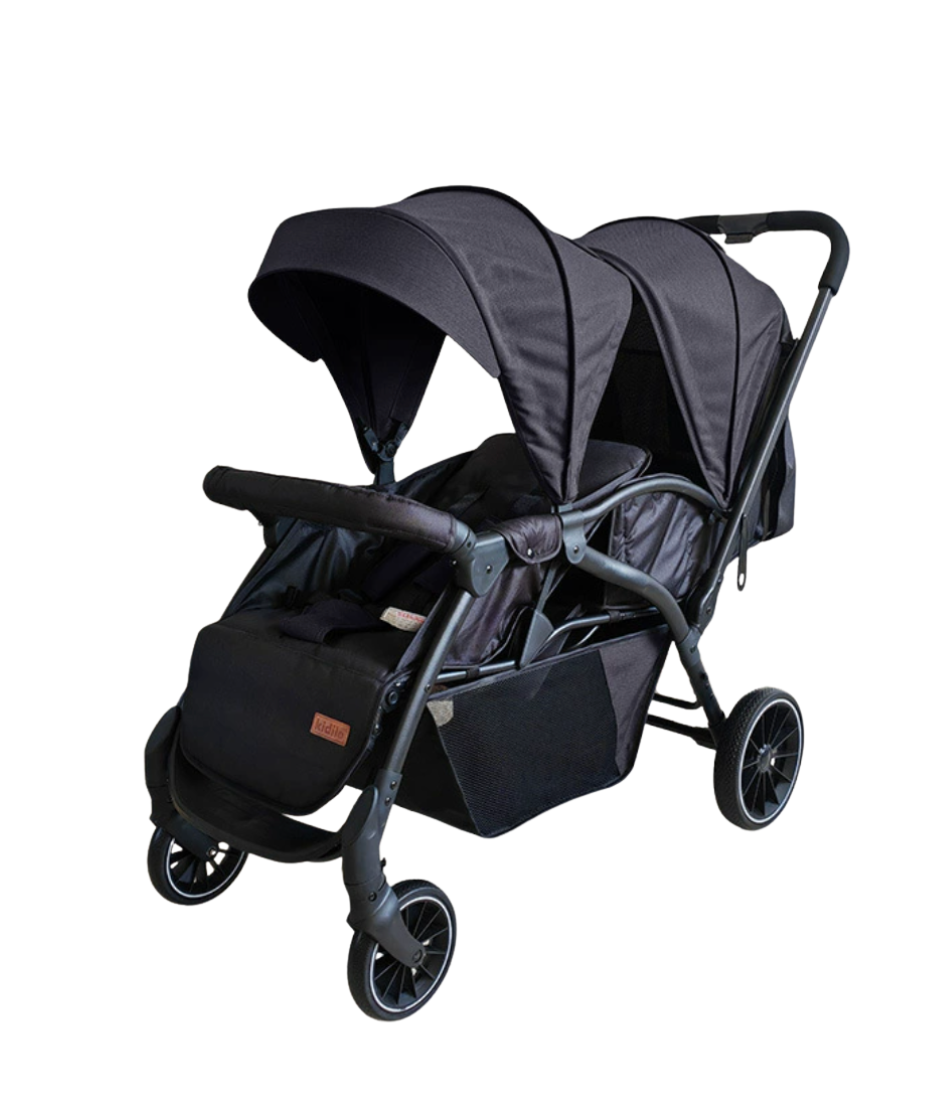 Poussette double vue haute, légère, pliable et compacte