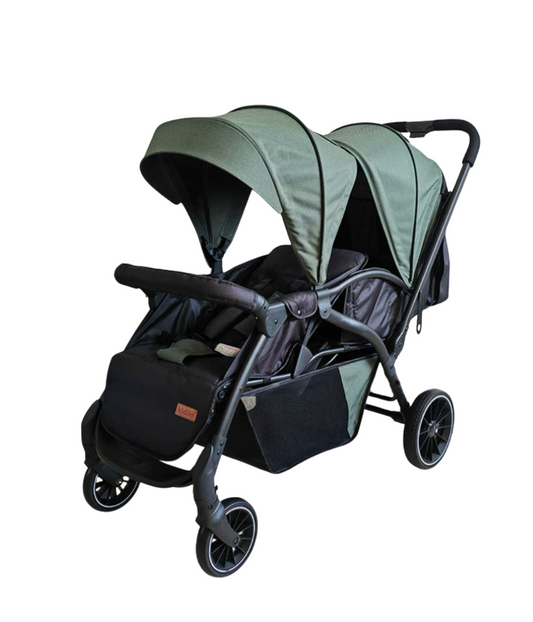 Poussette double vue haute, légère, pliable et compacte