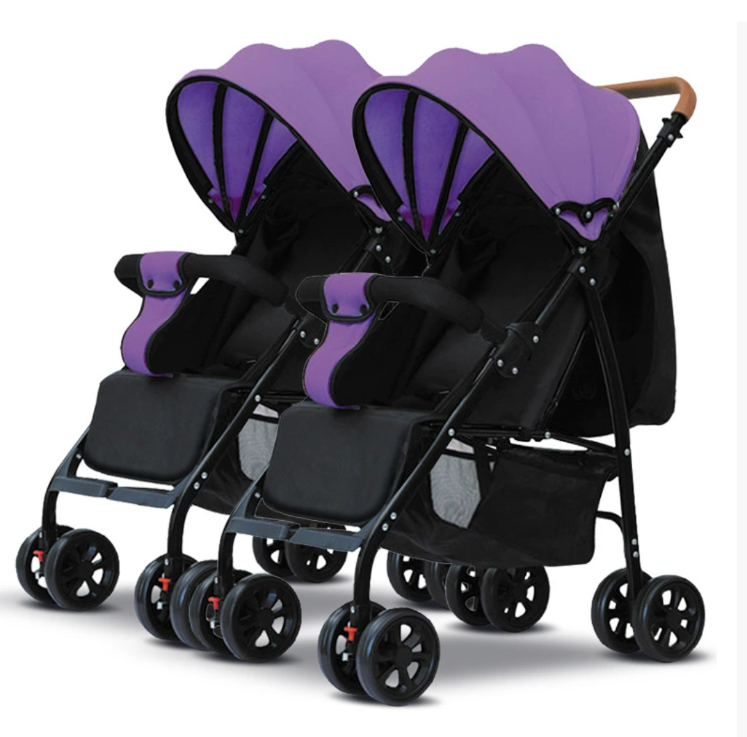 Poussette double au design moderne et élégant