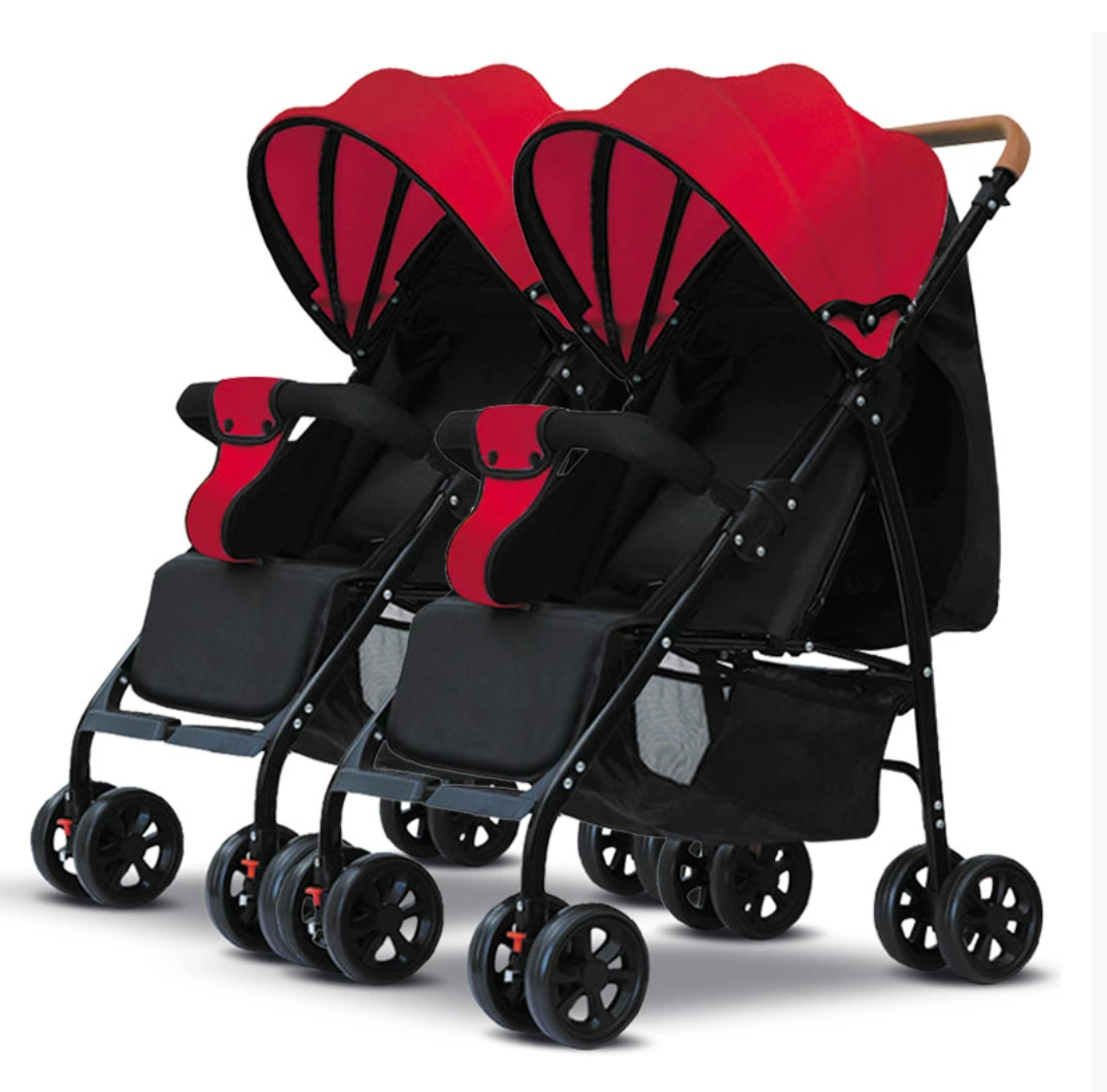 Poussette double au design moderne et élégant