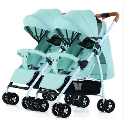 Poussette double au design moderne et élégant