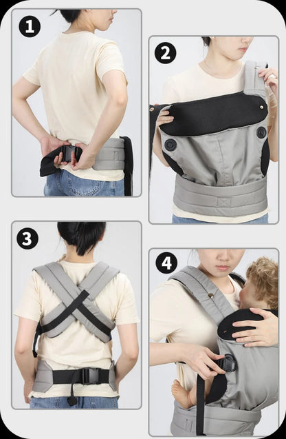 Porte-bébé confortable et réglable, idéal pour les balades