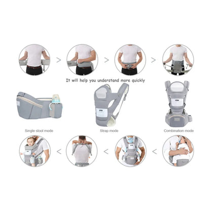 Porte-bébé ergonomique 6 en 1, confortable, évolutif et multifonction