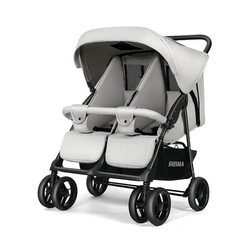 Poussette double luxe - grand confort, pliable, maniable