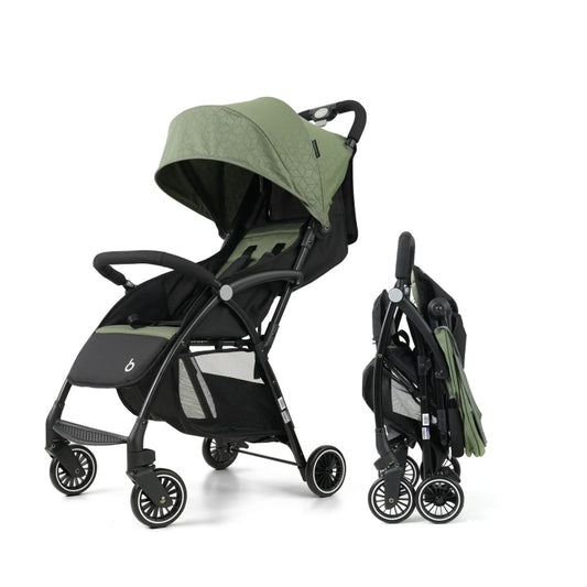 Poussette moderne, légère et pliable avec amortie, et grand confort