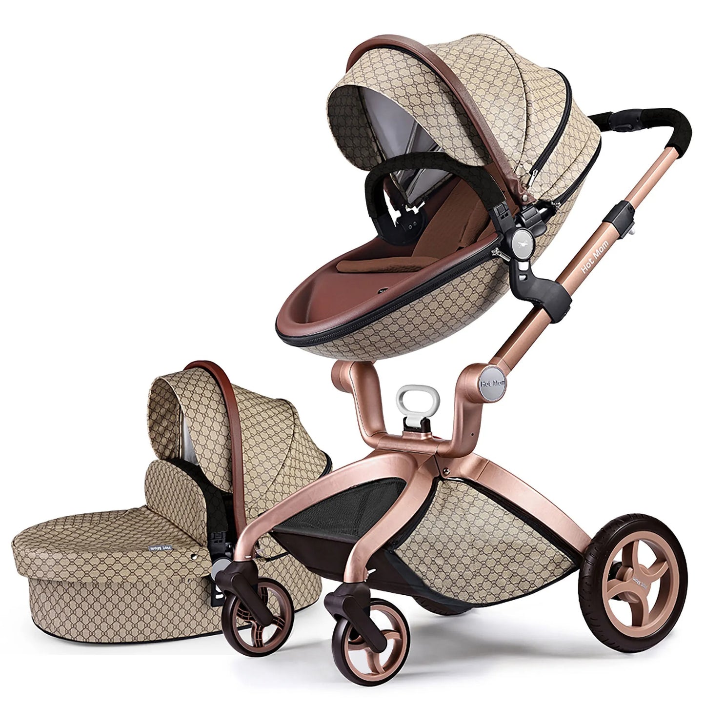 Poussette 3 en 1 Luxe – Élégance et confort premium au quotidien