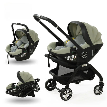Poussette 3 en 1 Compacte - pliable, légere avec design moderne